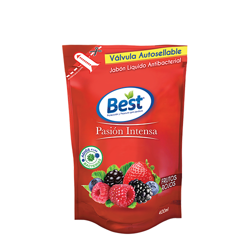 BEST JABON AUTOSELLABLE LIQUIDO FRUTOS ROJOS 400ML