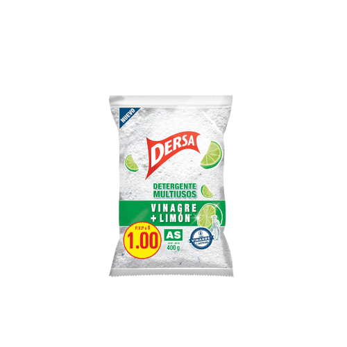 DERSA DETERGENTE MULTIUSOS VINAGRE LIMÓN 400G